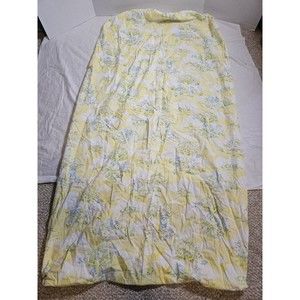 Vtg Dundee Baby Crib Sheet Ducks Bears Cats Rabbits Bunnies YELLOW